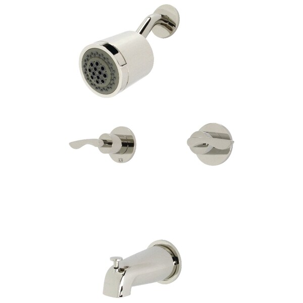 Kingston Brass KBX8146SVL Two-Handle Tub and Shower Faucet, Polished Nickel KBX8146SVL - main